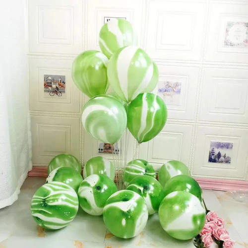Шары латекс 12" 30 см Агат Зеленый Упаковка 5 шт